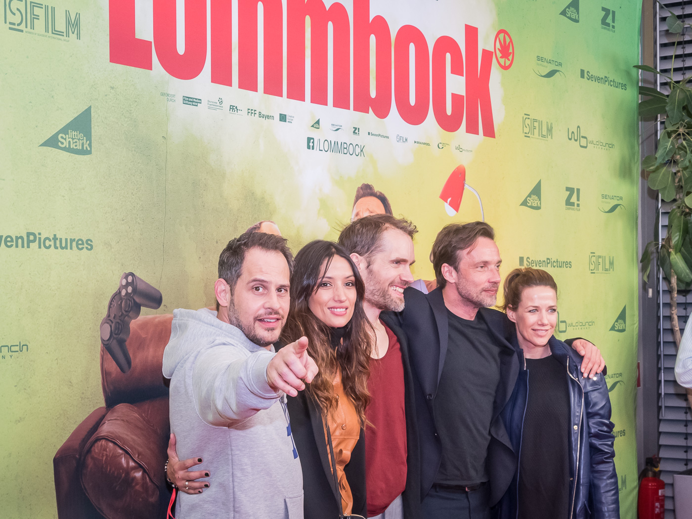 Lommbock-4 Moritz Bleibtreu, Melanie Winiger, Regisseur Christian Zübert, Lukas Gregorowicz und Alexandra Neldel. Foto: Pascal Höfig