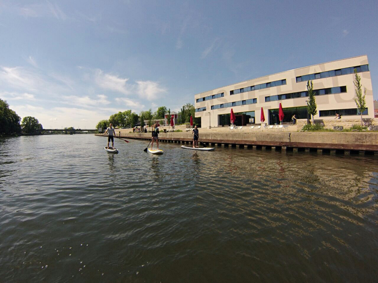 SUP.jpg Stand Up Paddling (SUP) auf dem Schweinfurter Main. – Foto: Oliver Schulte