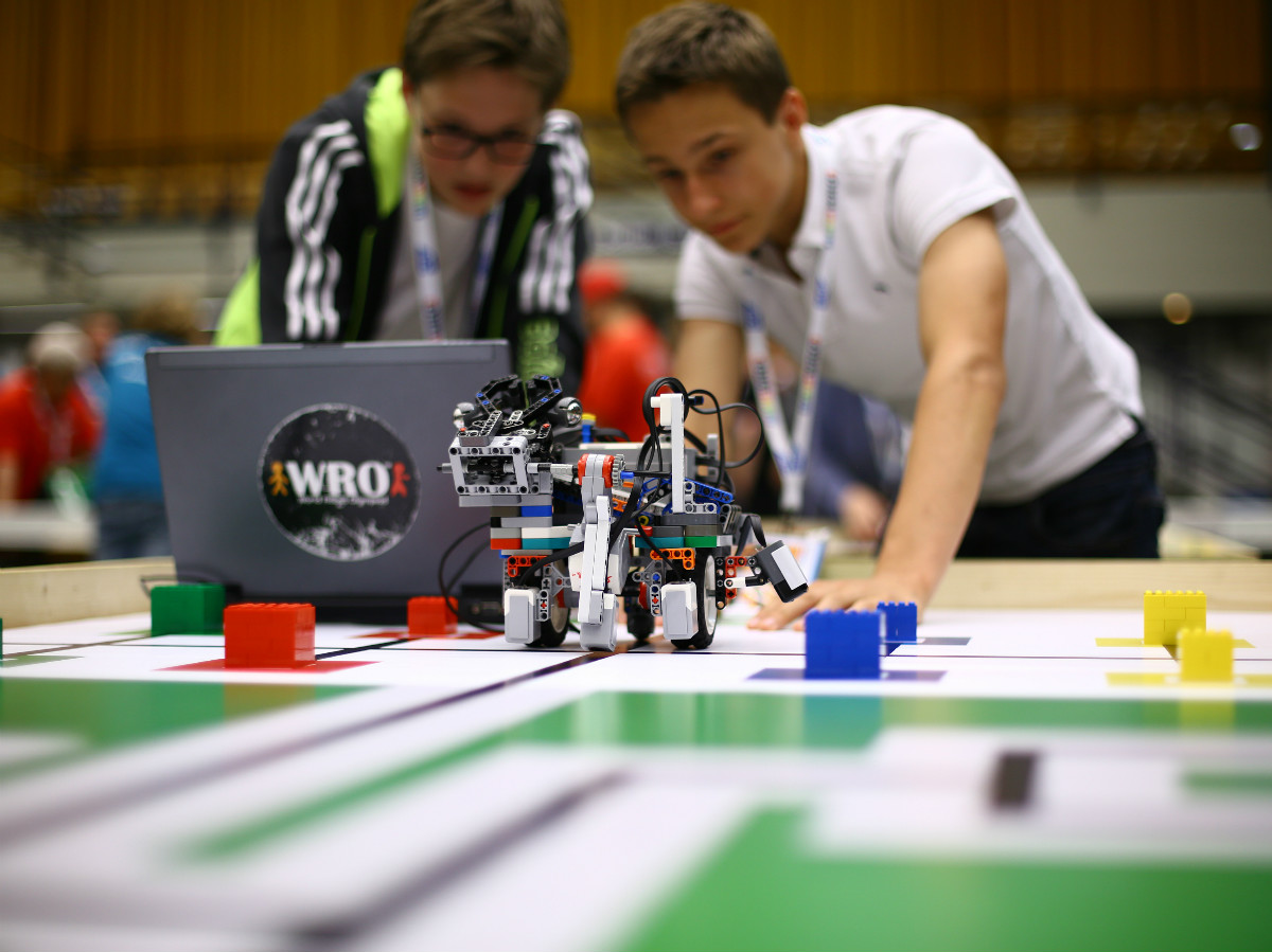WRO_Roboter.jpg Deutschlandfinale in Schweinfurt. Archiv: Wissenswerkstatt/WRO