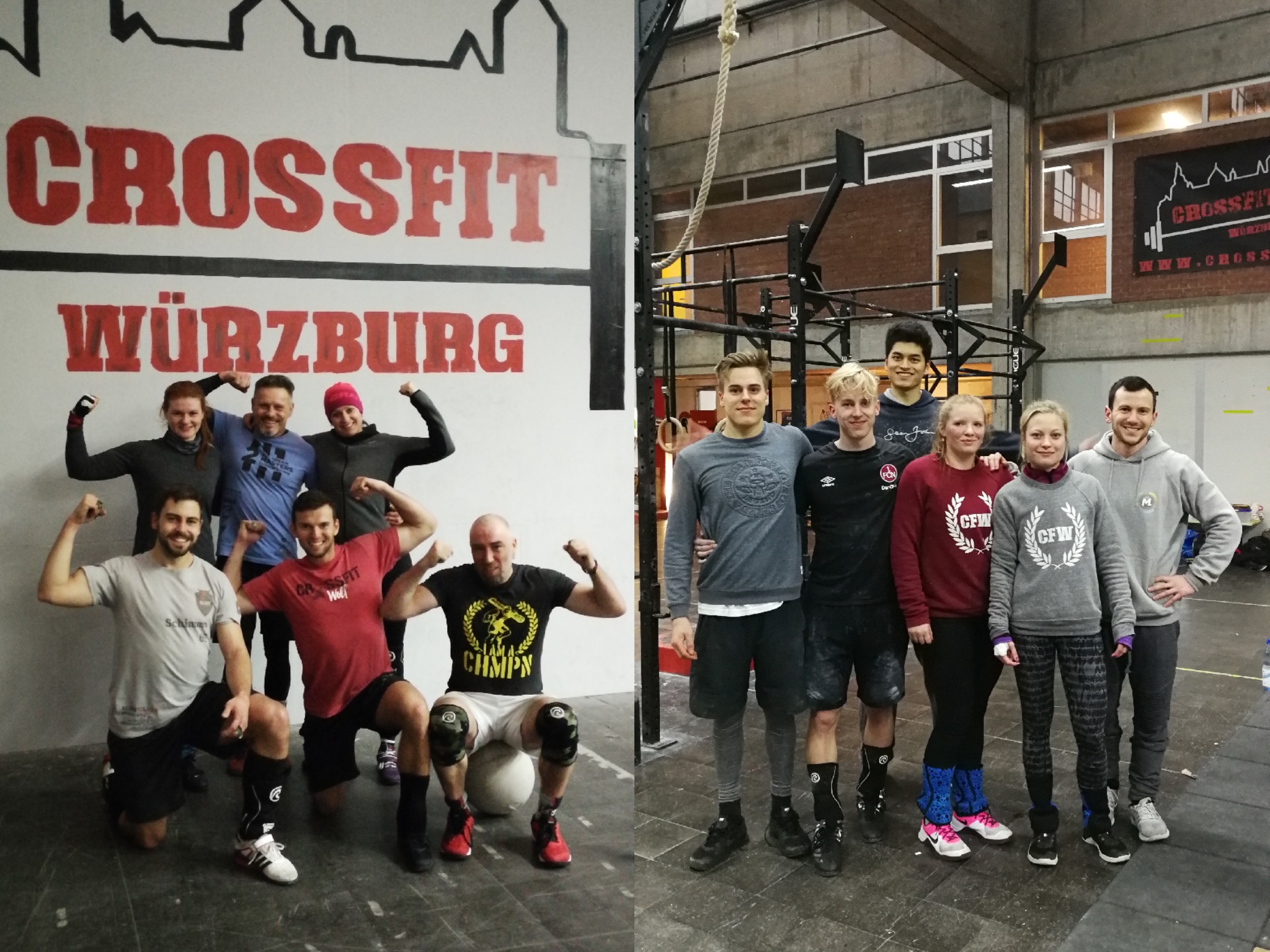 CFW_24_AMRAP_Challenge Zwei der drei Teams bei CrossFit Würzburg. Foto: Inka