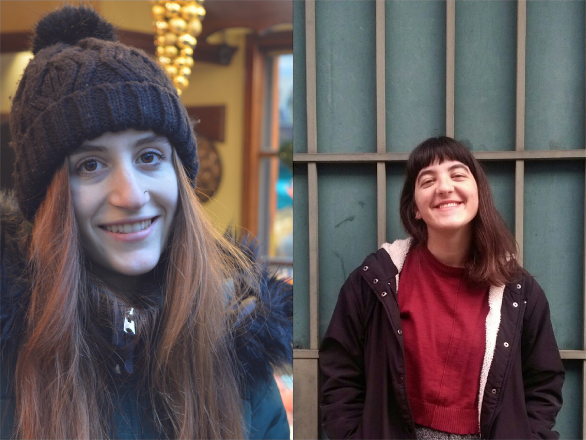 Collage_Studentinnen_Lena_Lucia Lucia aus Italien (links) und Lena aus Griechenland. Fotos: Katharina Bormann (links), Lena Ionnidis (rechts)