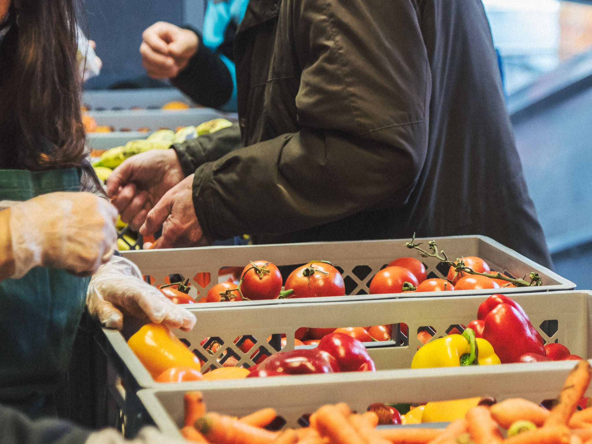 Die Lebensmittelausgabe der Würzburger Tafel. Foto: Pascal Höfig