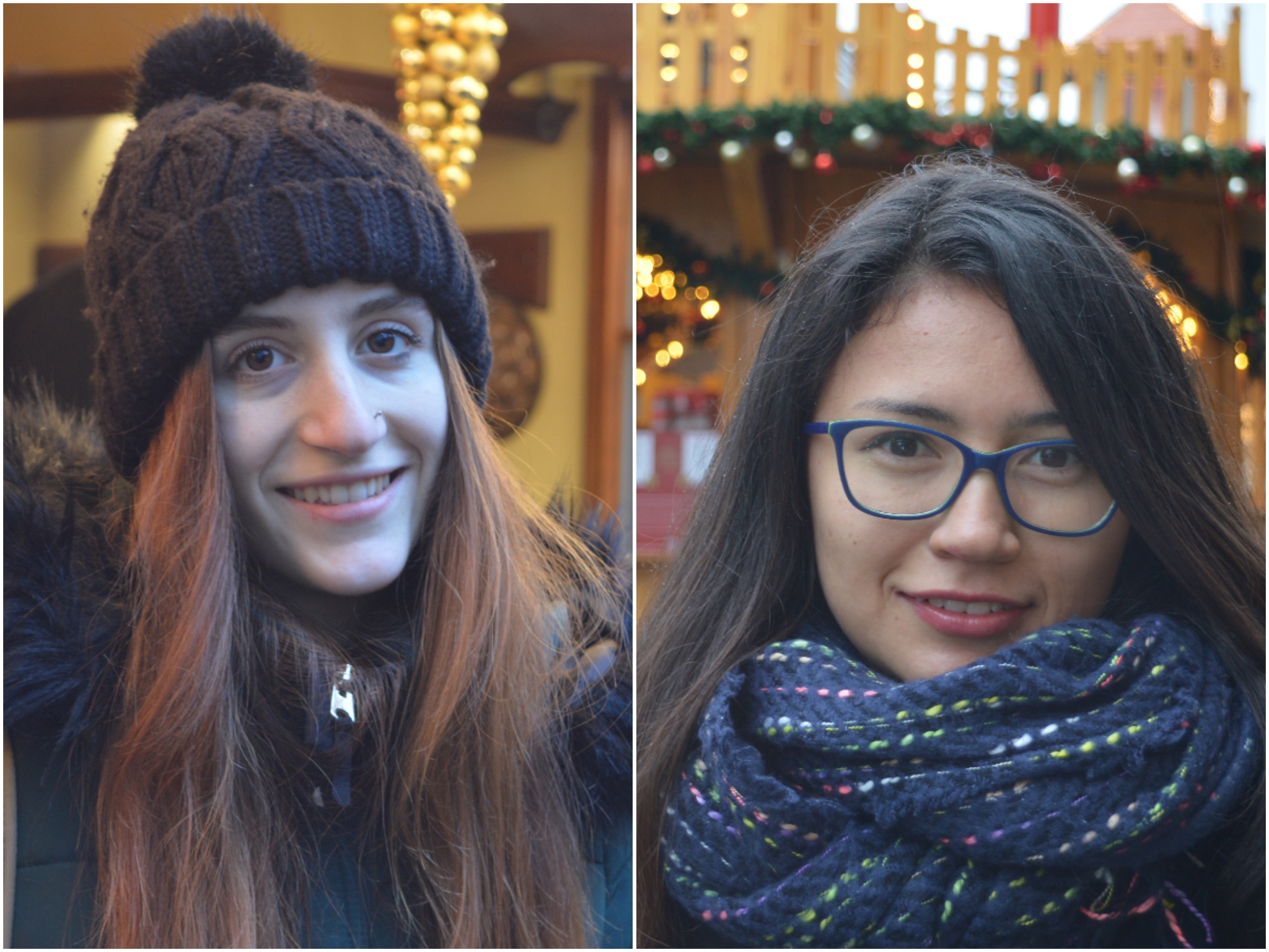 Collage_Internationals_Lucia_Valeria Links Lucia Razza aus Italien, rechts Valeria Salazar Sánchez aus Kolumbien. Fotos: Katharina Bormann