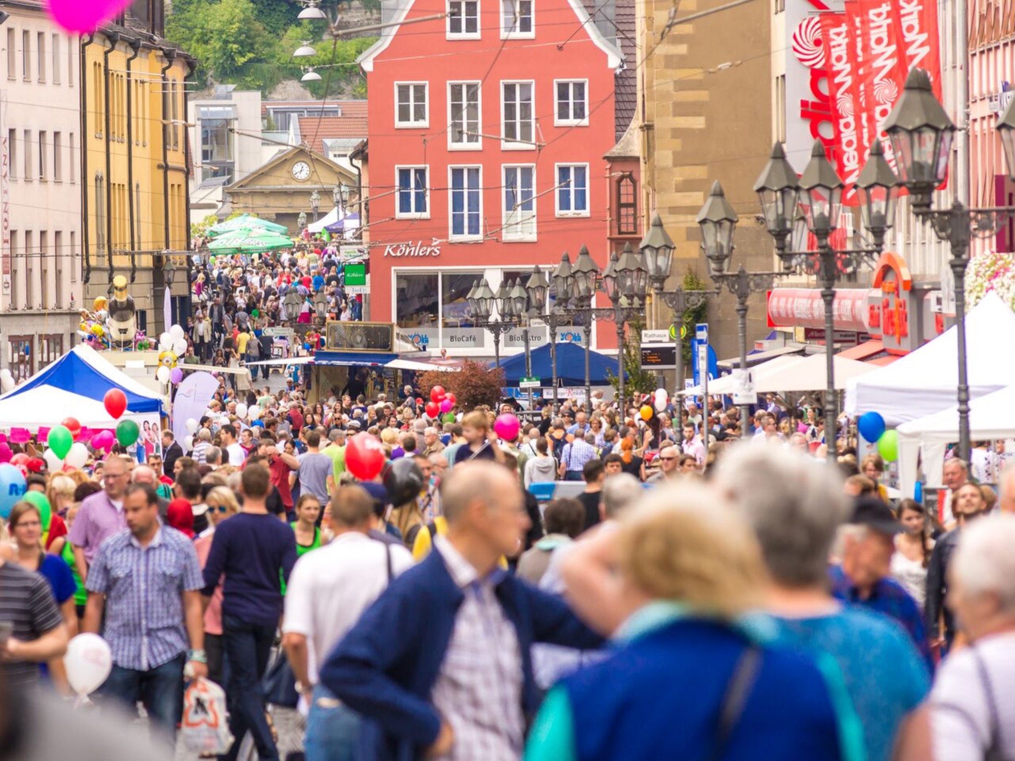 Das Stadtfest in der Würzburger Innenstadt. Foto: Pascal Höfig