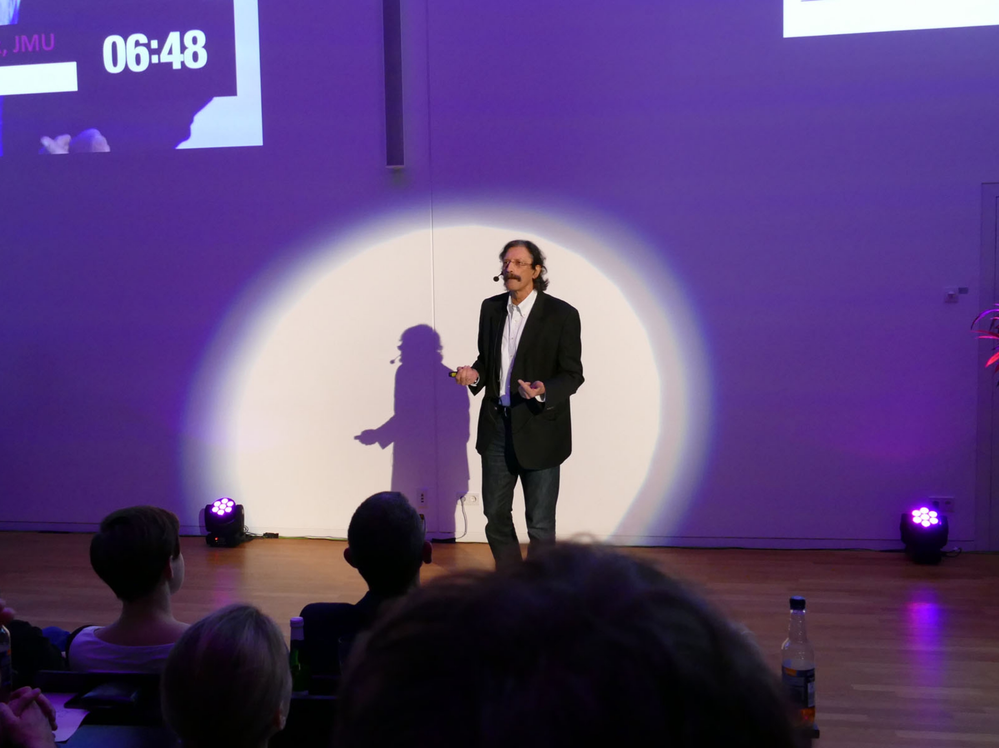 Science Slam Science Sam Gewinner 2017: Prof. Hans-Georg Weigand, Didaktik der Mathematik. Foto: Katja Klein