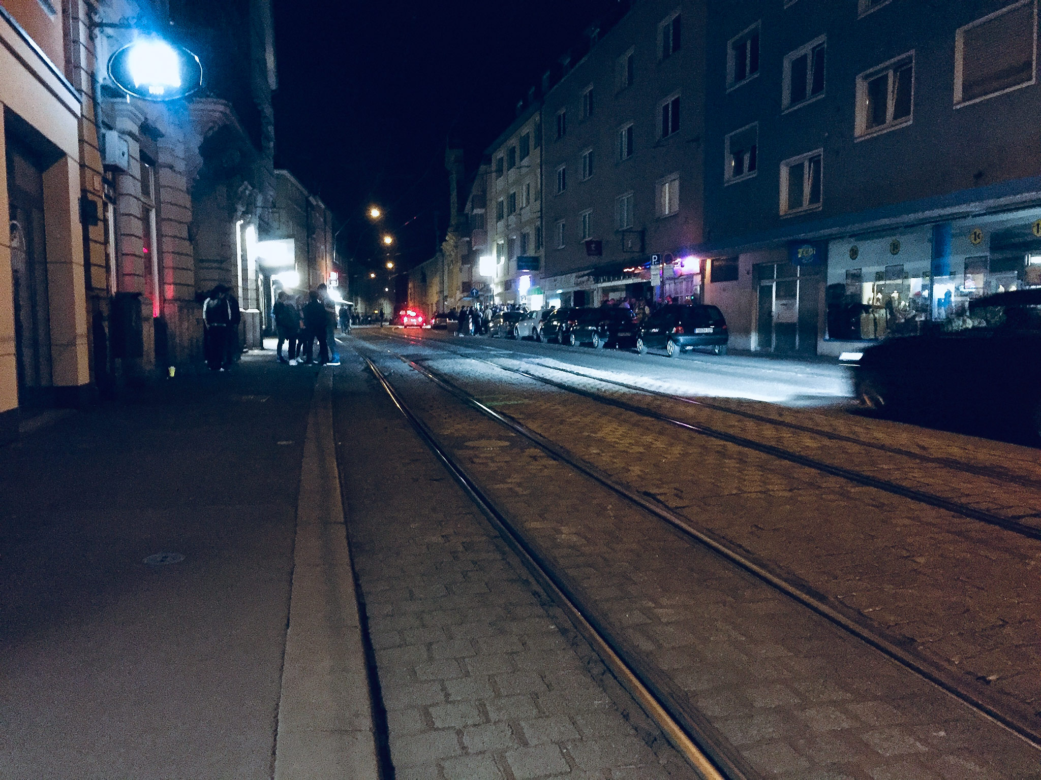 Sanderstrasse_Nachts Die Sanderstraße in Würzburg. Foto: Pascal Höfig