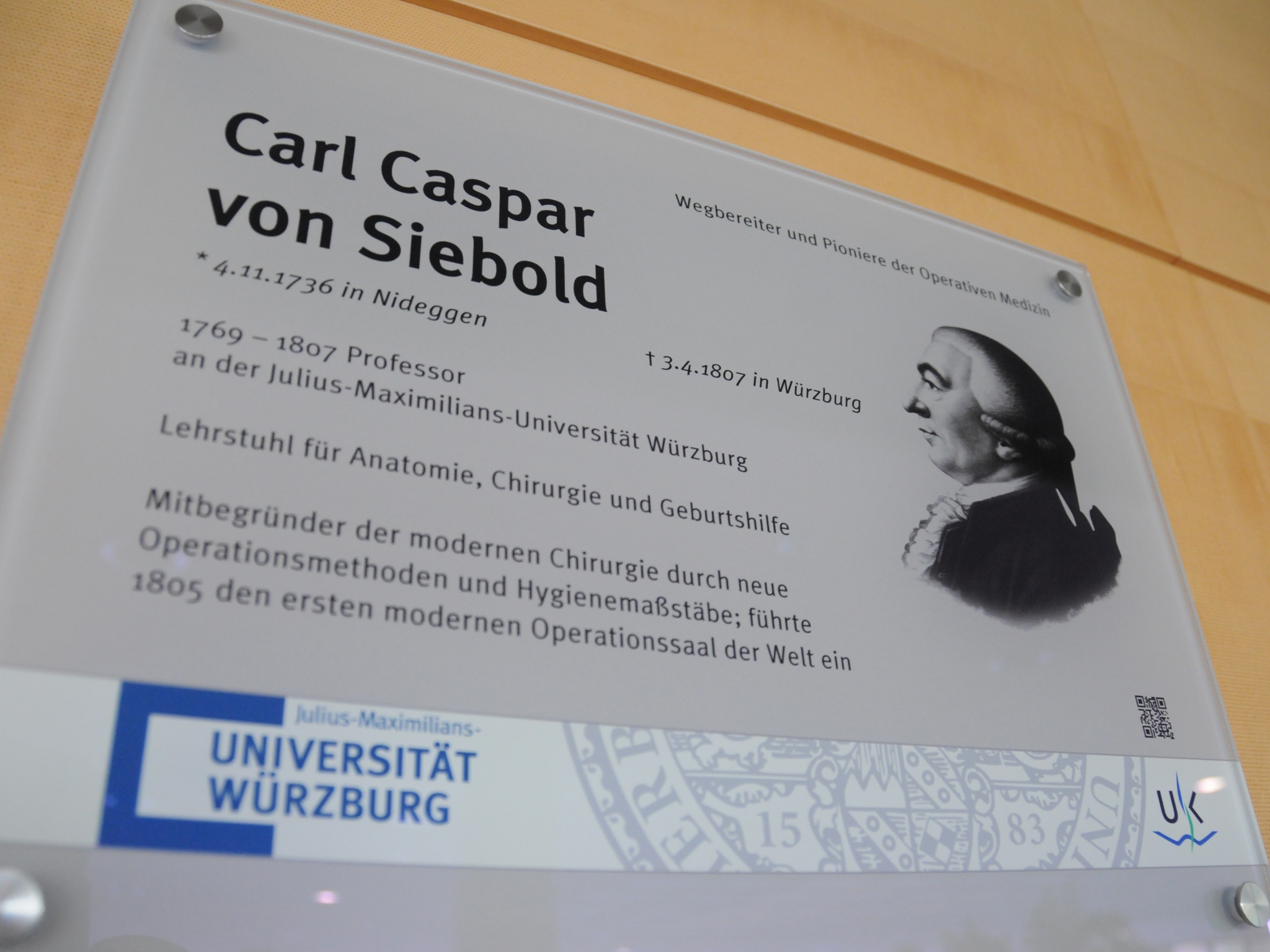 Gelehrtentafel Uni Wuerzburg Siebold