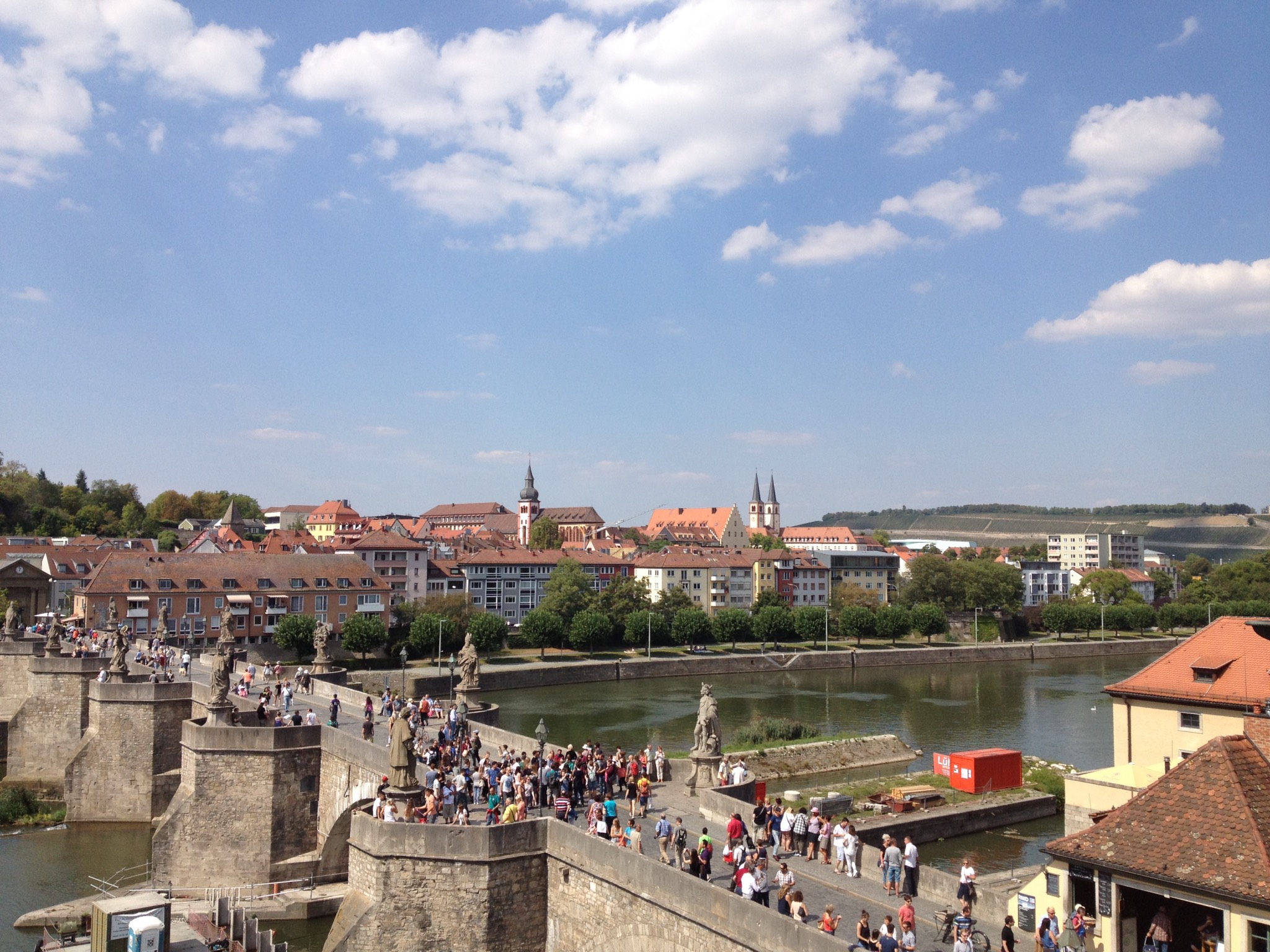 Aussicht-Woehrl-Terrasse Aussicht auf die Alte Mainbrücke. Symbolfoto: Würzburg erleben
