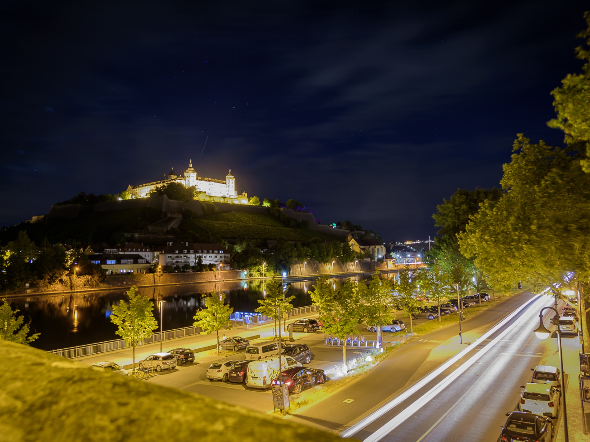 Die Festung Marienberg bei Nacht. Foto: Pascal Höfig