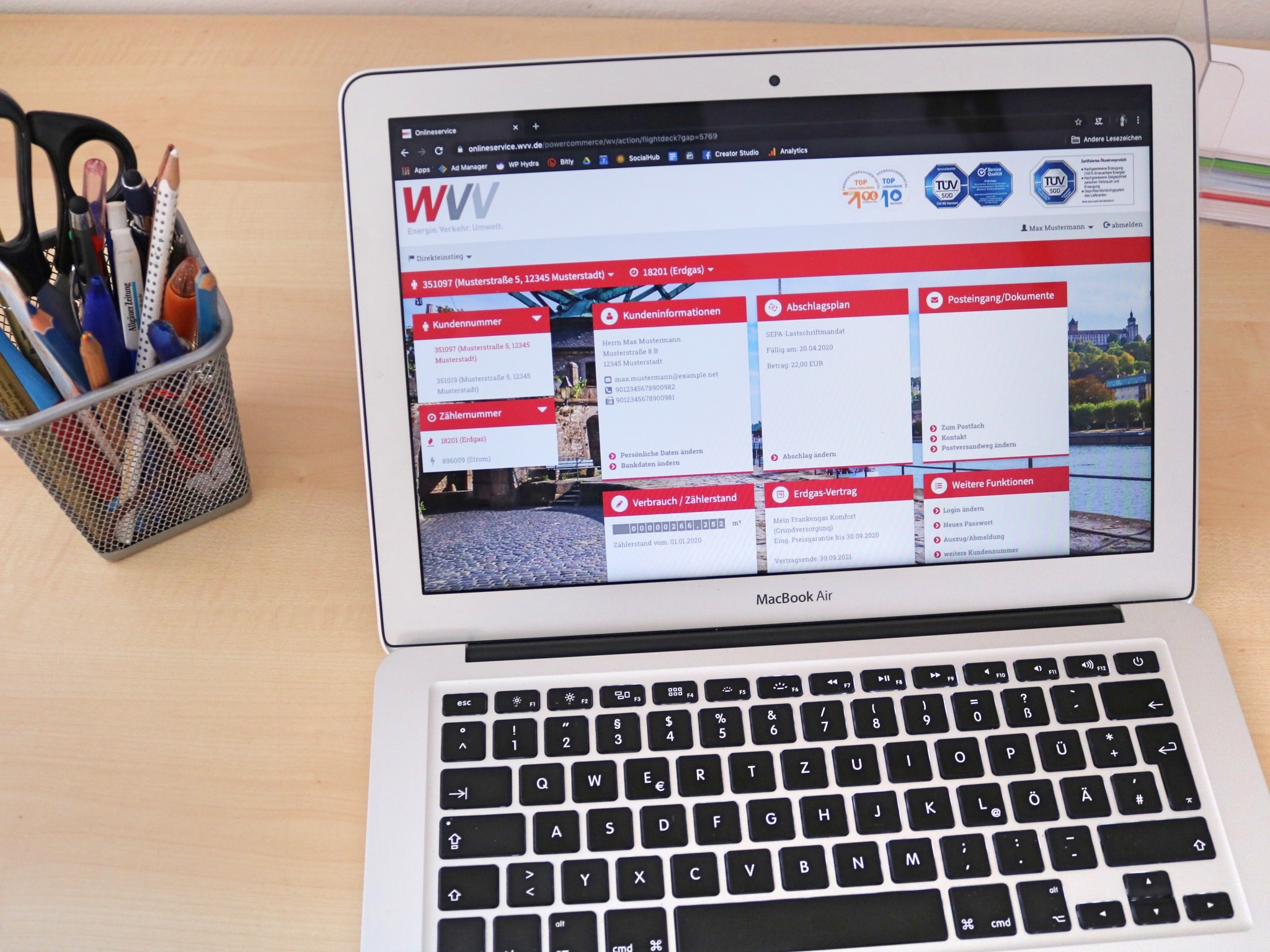 Durch den Onlineservice der WVV. Foto: Verena Hadraschek