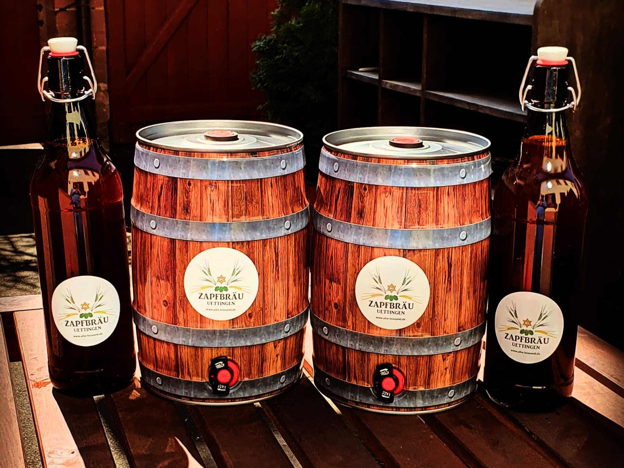 Fässer & Flaschen Zapfbräu. Foto: Andreas Herr.