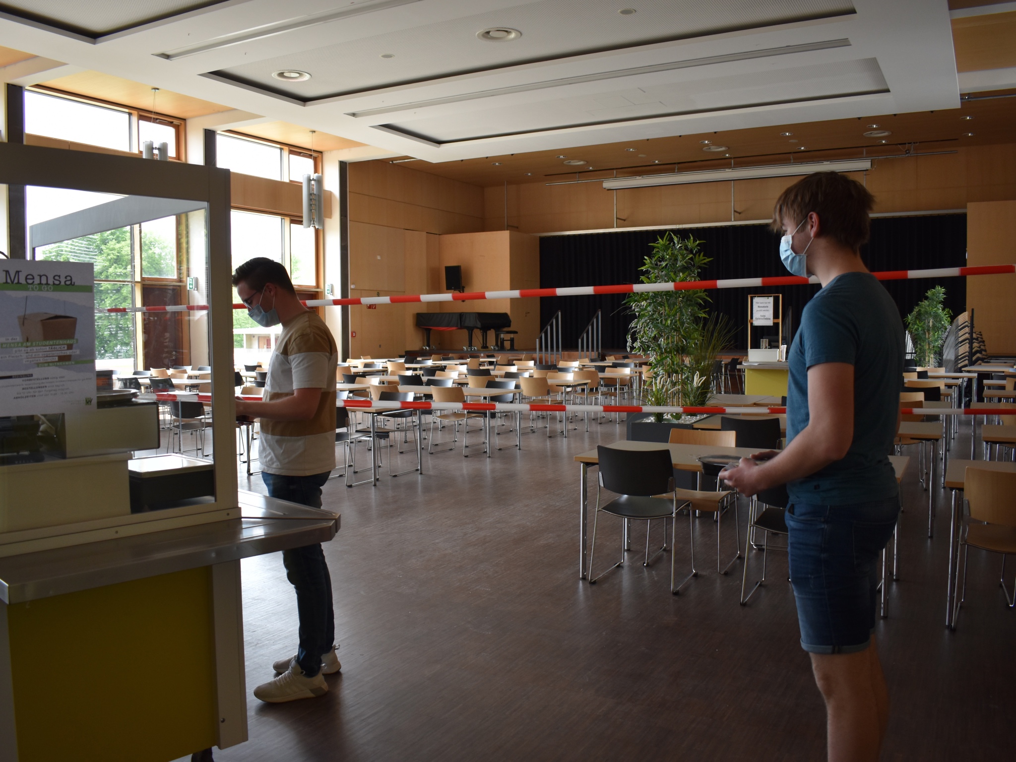Abstandsregelungen sind auch in der Mensa einzuhalten. Foto: Studentenwerk Würzburg