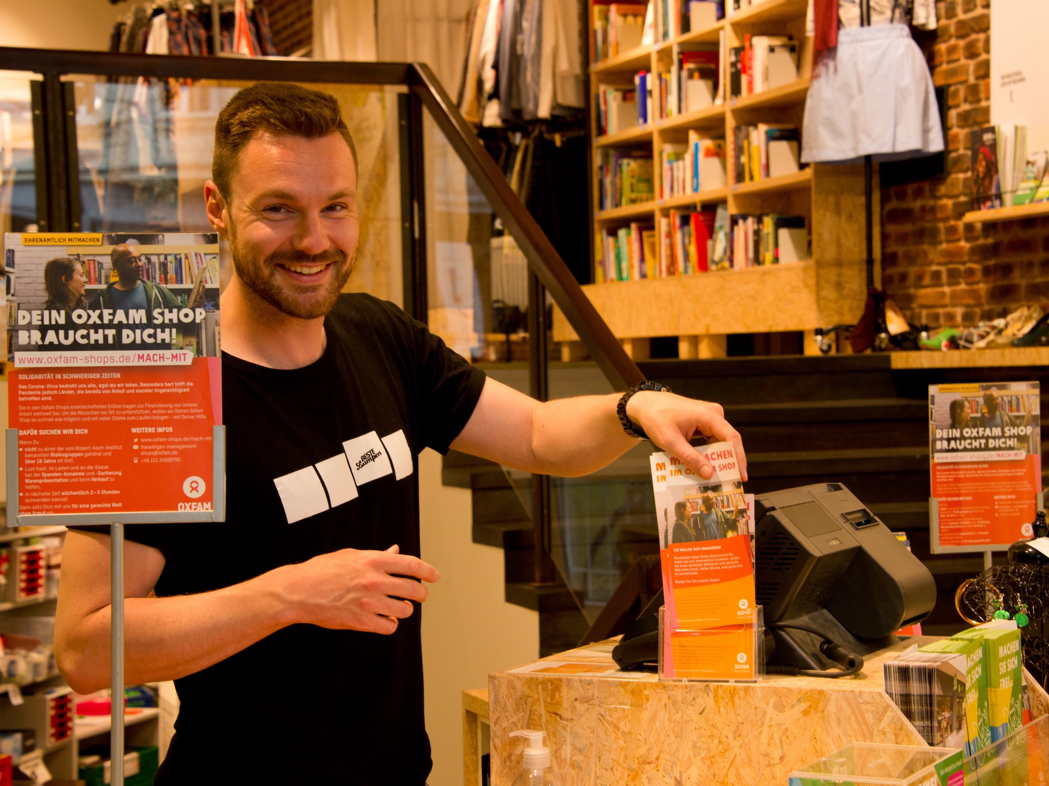 Oxfam Shopreferent Jonas Lumpe. Bild: Nikolai Link.