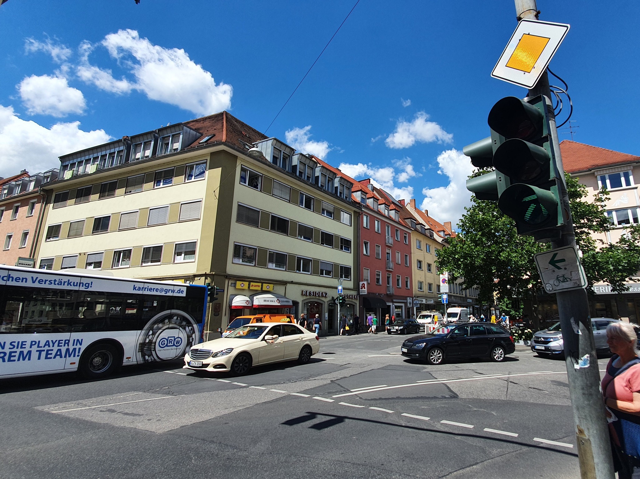 Der Knotenpunkt Textor-/ Semmel-/Theaterstraße. Foto. Lilli Müller