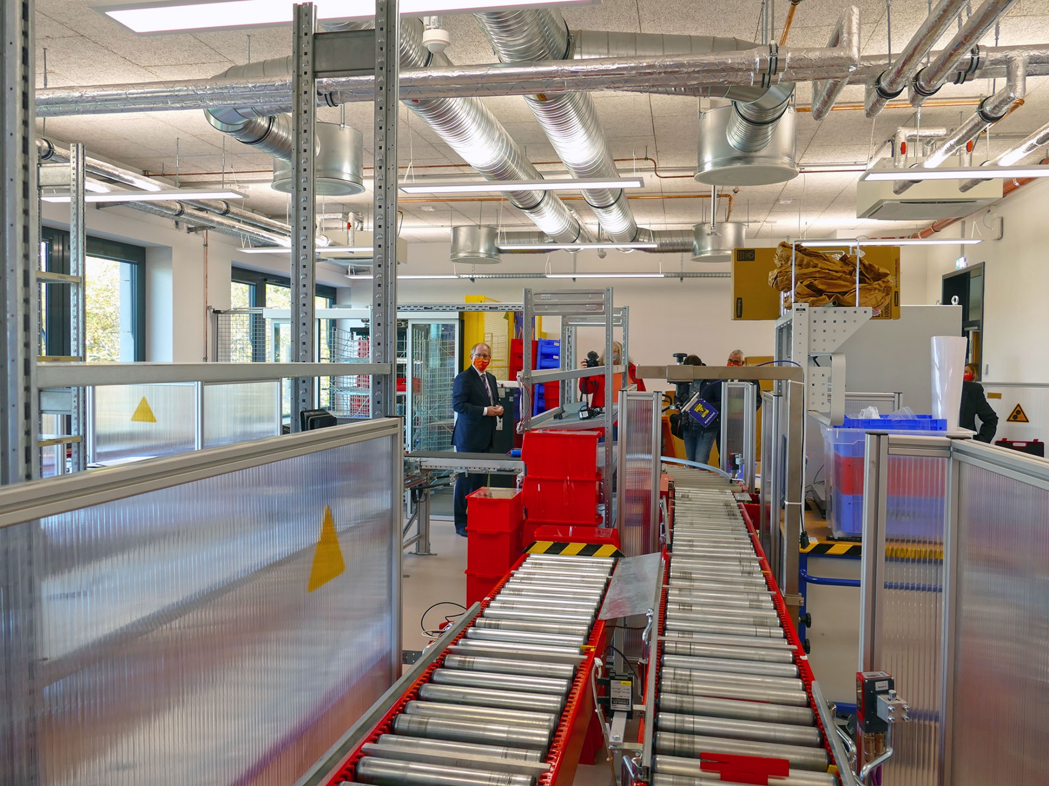 Das Logistik-Labor des FHWS-Neubaus in Schweinfurt. Foto: FHWS