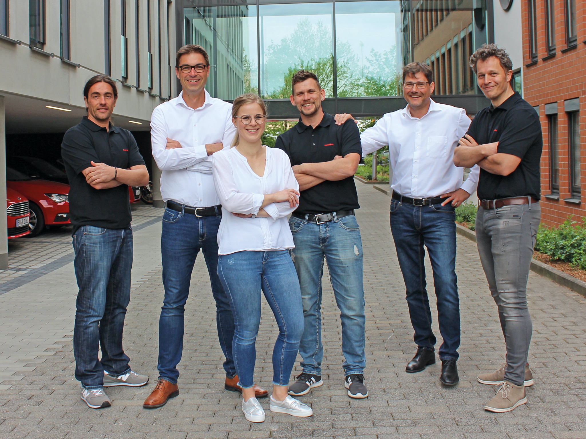 Das Ausbildungsteam von Riedel Bau (von links): Matthias Schlechter, Matthias Garbe, Antonia Waider, Marcel Keller, Martin Schlereth und Mark Bunge. Foto: Riedel Bau