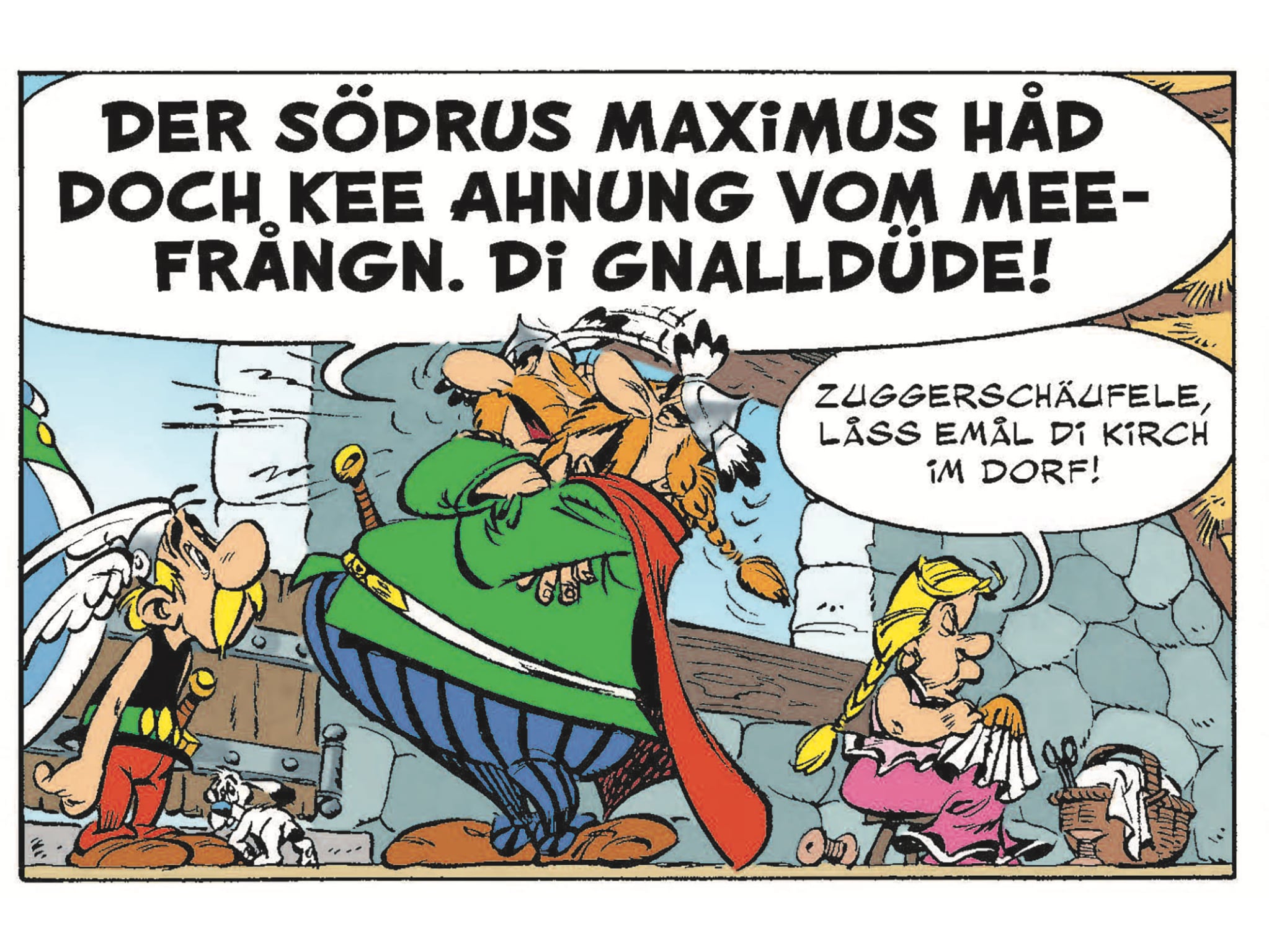 Asterix uff meefränggisch Den Autoren ist eine kreative Adaption gelungen, so das Fazit der jungen Wissenschaftlerin. Foto ASTERIX®- OBELIX®- IDEFIX® / © 2021 LES EDITIONS ALBERT RENE / GOSCINNY