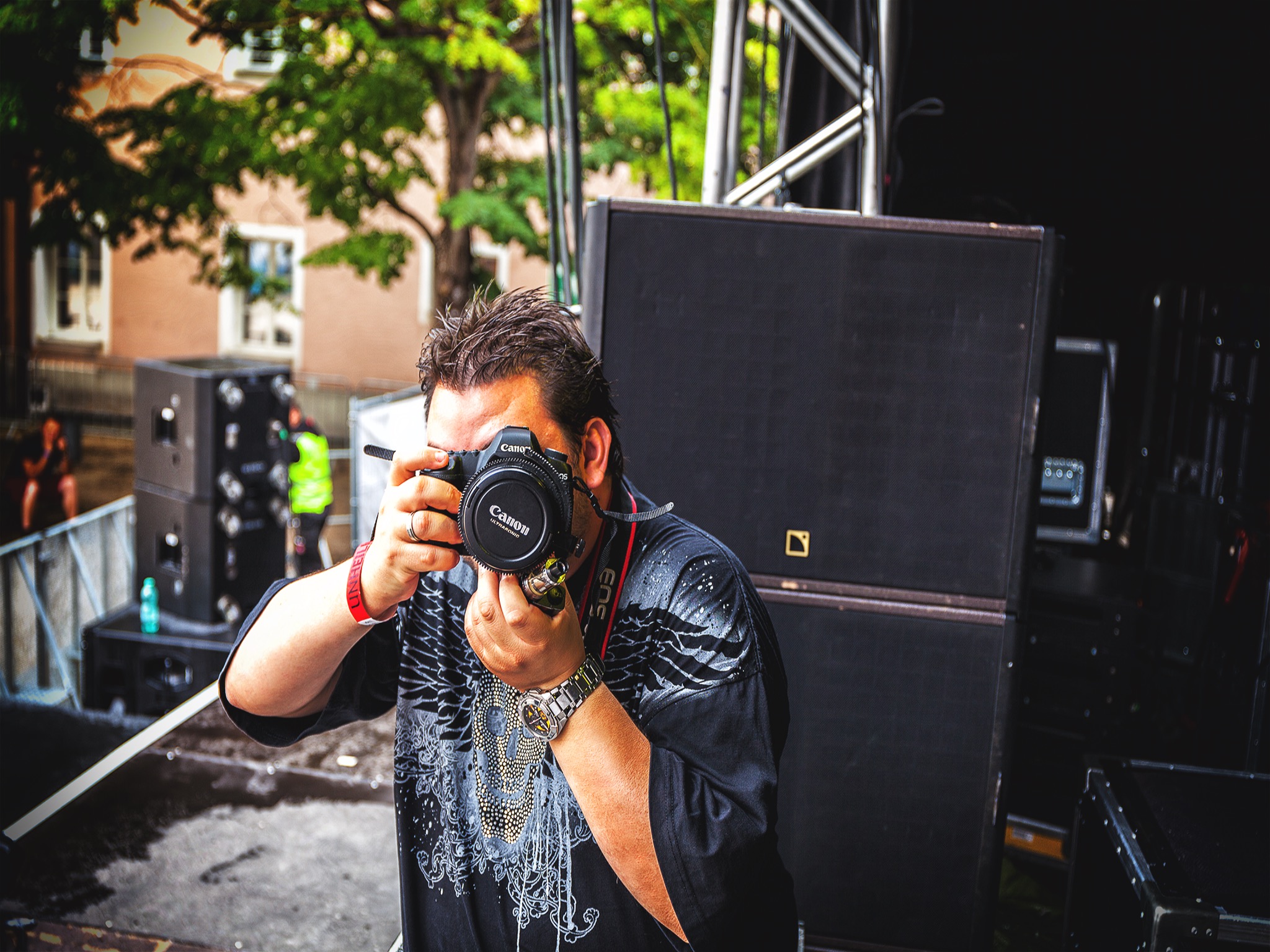 Fotograf Hendrik in Action. Foto: Hendrik Holnäck