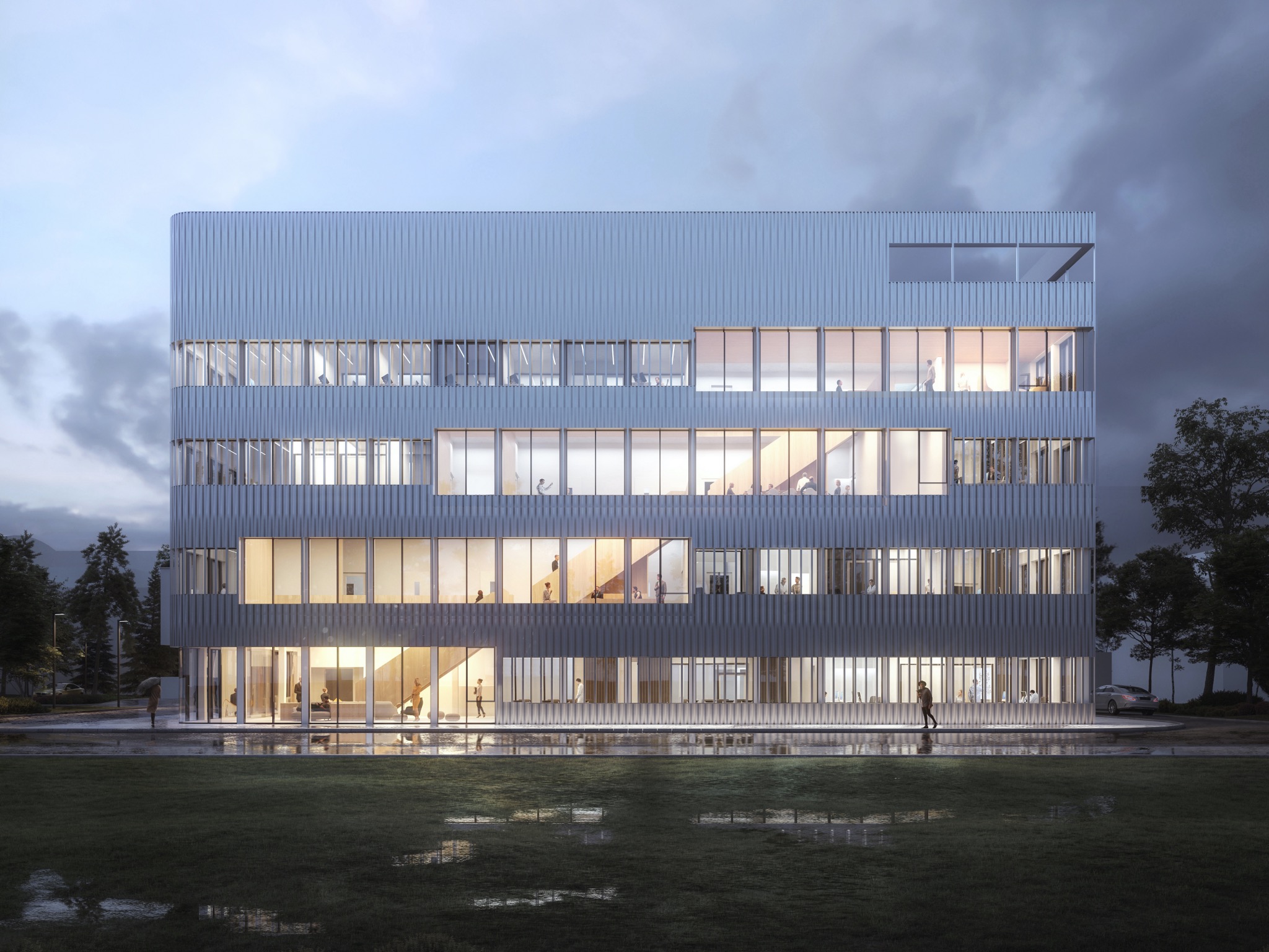 CPL_ Viel Platz für ein zukunftsträchtiges Forschungsgebiet: der Neubau des „Center of Polymers for Life“. Abbildung: HDR Germany, München