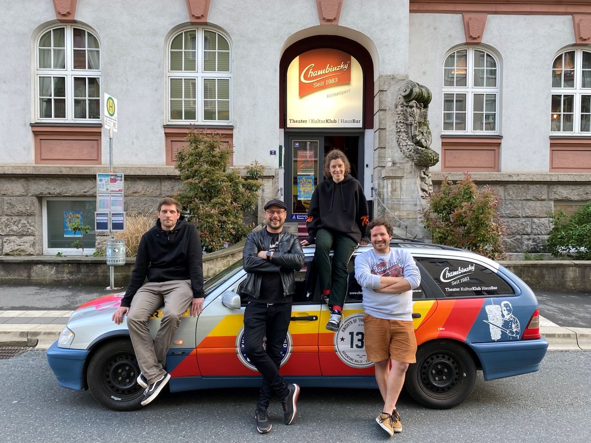 Von li. nach re. Max Geißler, Csaba Beke (Chambinzky), Charlotte Scherer, Johannes Zorn (Chambinzky, Hermine). Foto: Charlotte Scherer