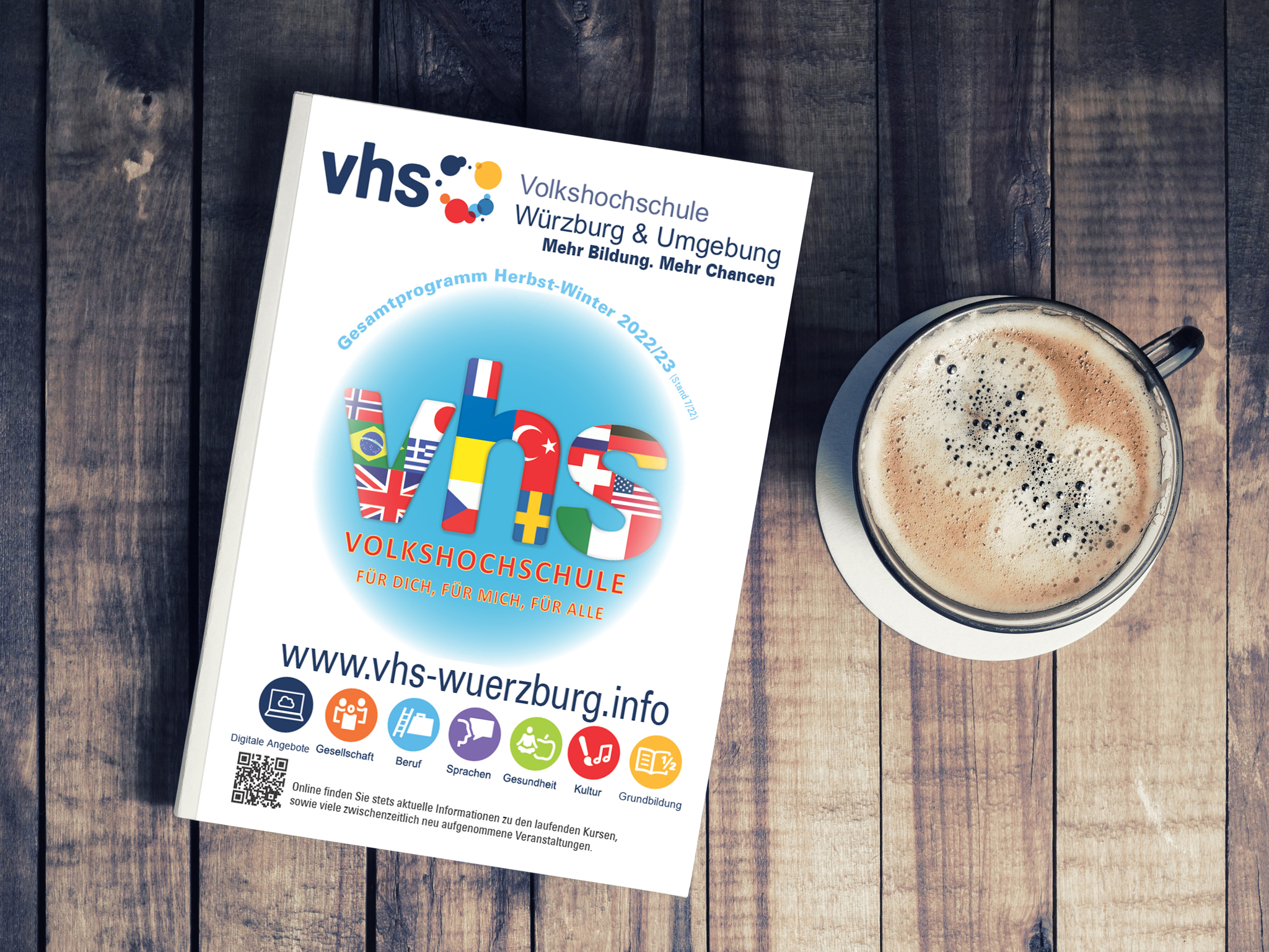 vhs_programm2022_Montage vhs Würzburg & Umgebung - das neue Kursprogramm 2022/2023