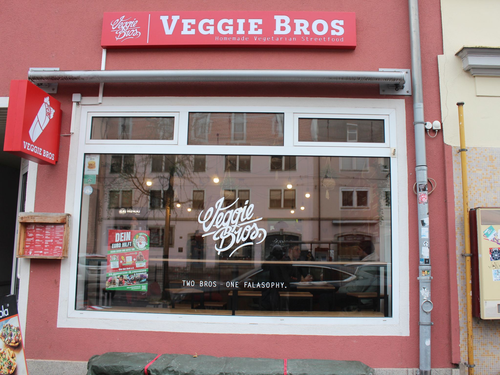 Veggie Bros Die Veggie Bros Filiale in der Juliuspromenade. Foto: Philipp Heilgenthal.
