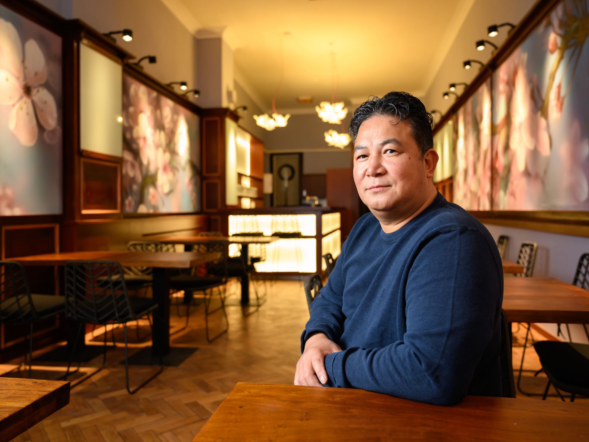 Gastronom Keshar Shahi in seinem neuen Restaurant "ichiban". Foto: Daniel Peter
