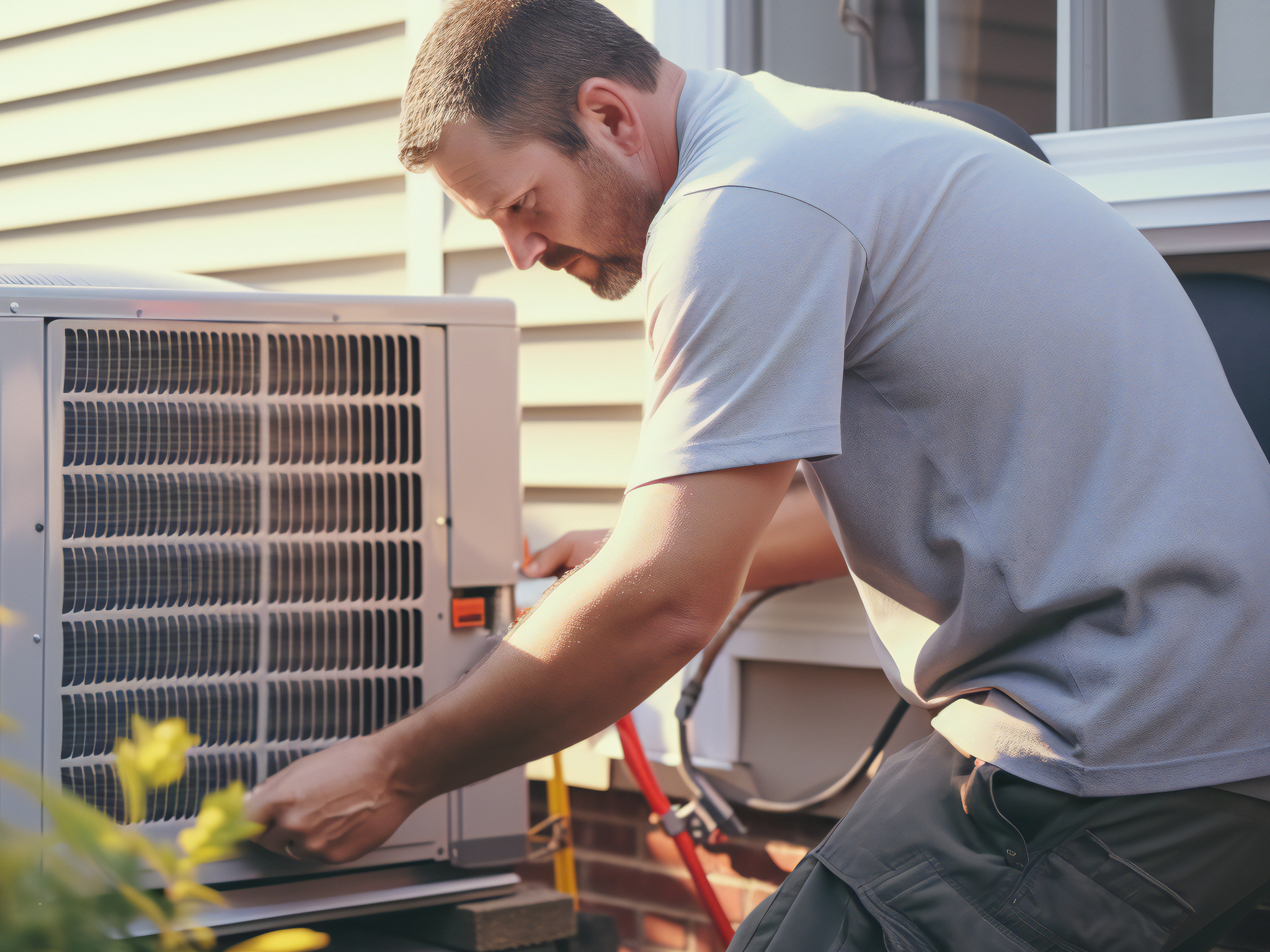 Electrician installing a heat pump Ein Elektriker installiert eine Wärmepumpe. Foto: Adobe Stock