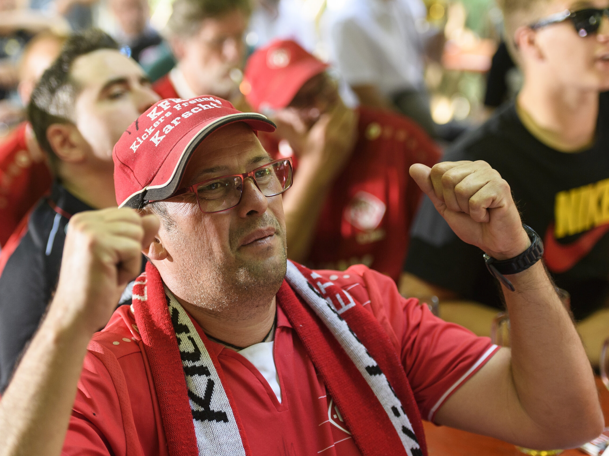 Public Viewing Kickers gegen Halle