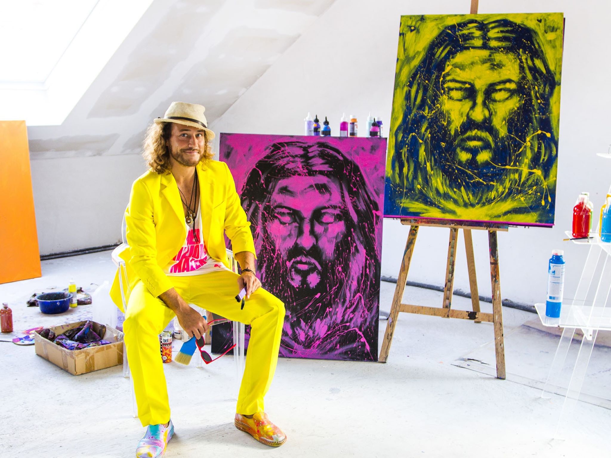 Phil Splash_Atelier Der Würzburger Künstler Phil Splah wurde als der "Millionenmaler" bekannt. Foto: Phil Splash