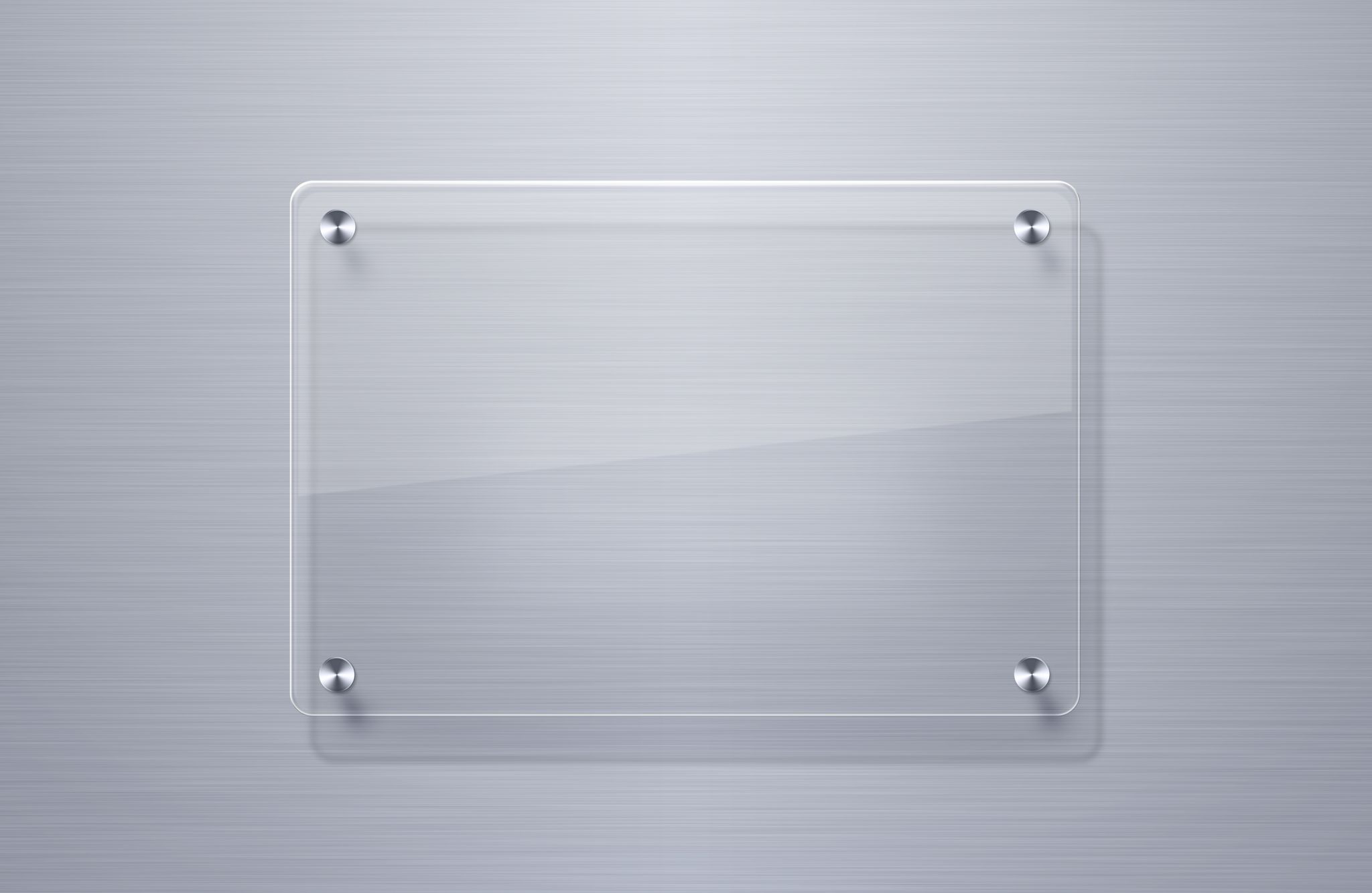 Blank glass plate with copy space