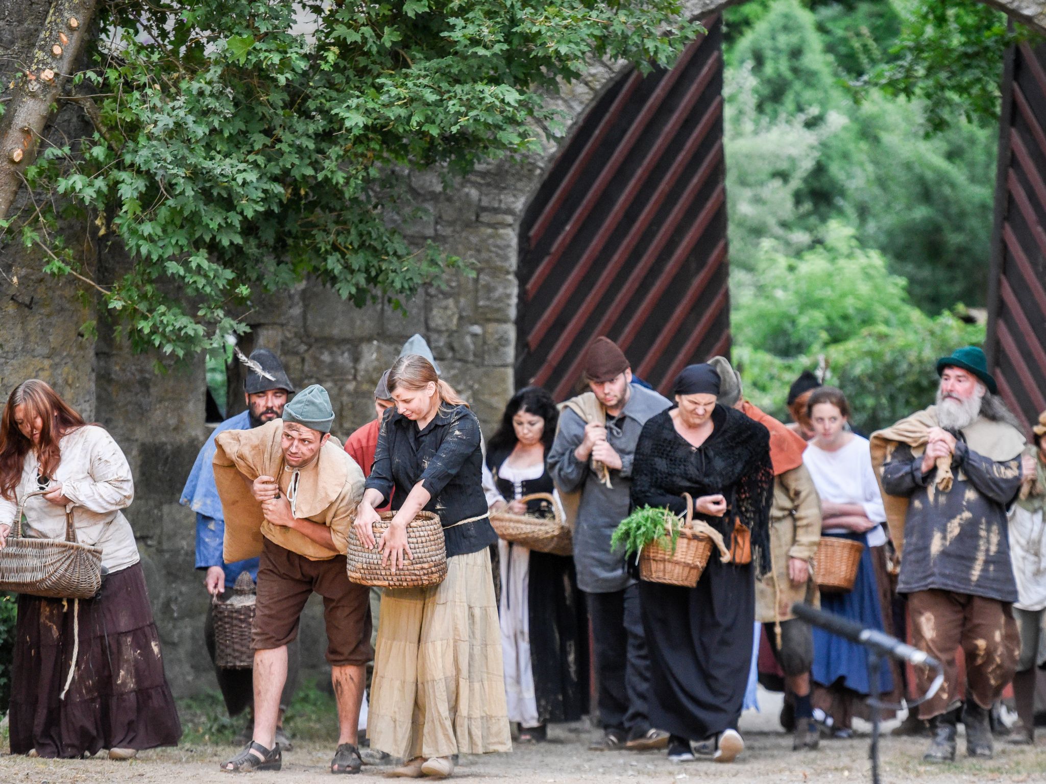 Giebelstadt, Florian Geyer Festspiel 2016 in der Burgruine von Giebelstadt.